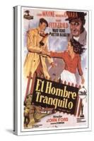 The Quiet Man, Spanish Movie Poster, 1952-null-Stretched Canvas