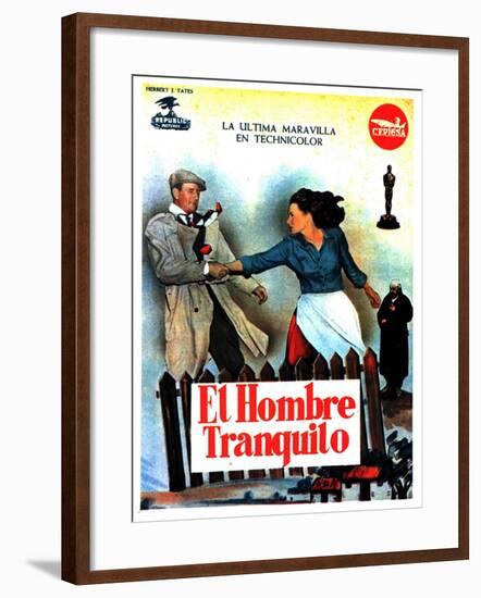 The Quiet Man, Spanish Movie Poster, 1952-null-Framed Art Print