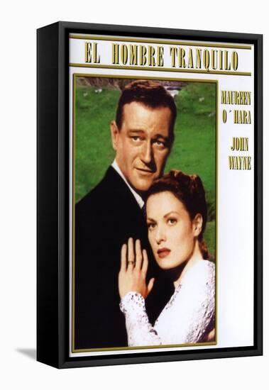 The Quiet Man, Spanish Movie Poster, 1952-null-Framed Stretched Canvas