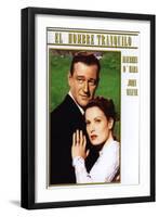 The Quiet Man, Spanish Movie Poster, 1952-null-Framed Art Print