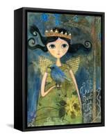 The Quiet Night Holds Secrets Big Eyed Girl-Wyanne-Framed Stretched Canvas
