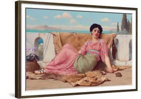 The Quiet Pet-John William Godward-Framed Giclee Print