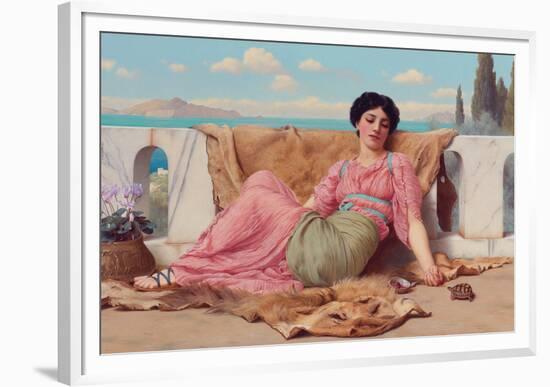 The Quiet Pet-John William Godward-Framed Giclee Print