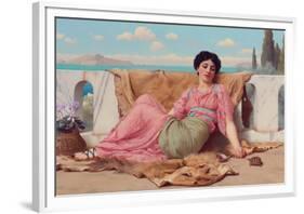 The Quiet Pet-John William Godward-Framed Giclee Print