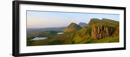 The Quiraing Landscape Lake and Rolling Velvet-null-Framed Premium Photographic Print
