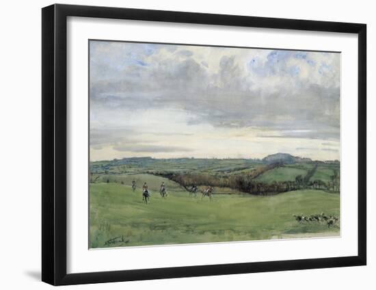 The Quorn, Coplow From Quemby-Lionel Edwards-Framed Premium Giclee Print