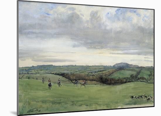 The Quorn, Coplow From Quemby-Lionel Edwards-Mounted Premium Giclee Print