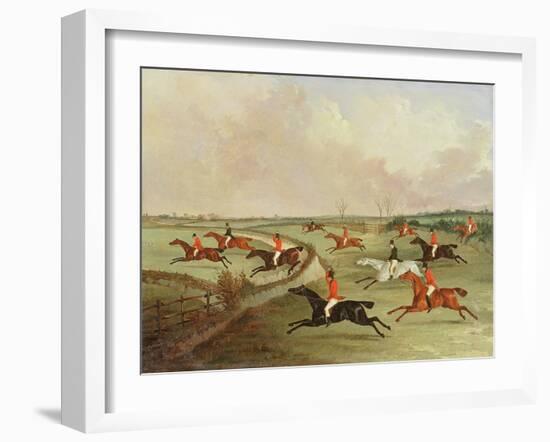 The Quorn Hunt in Full Cry: Second Horses-John Dalby-Framed Giclee Print