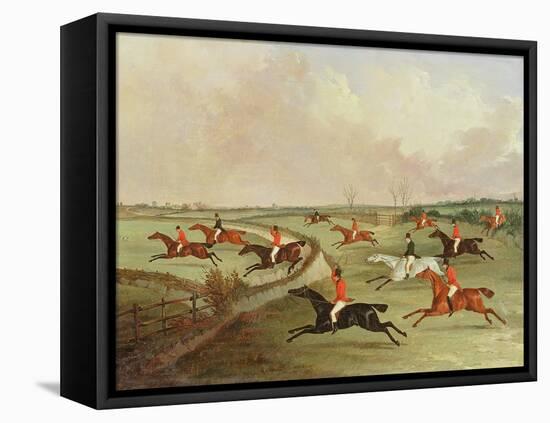 The Quorn Hunt in Full Cry: Second Horses-John Dalby-Framed Stretched Canvas