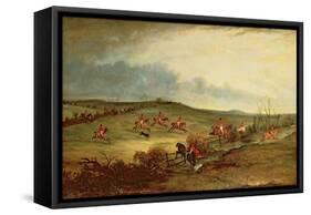 The Quorn in Full Cry Near Tiptoe Hill-John E. Ferneley-Framed Stretched Canvas
