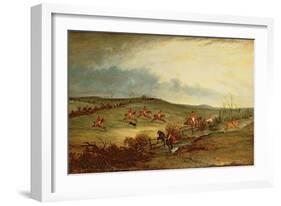 The Quorn in Full Cry Near Tiptoe Hill-John E. Ferneley-Framed Giclee Print