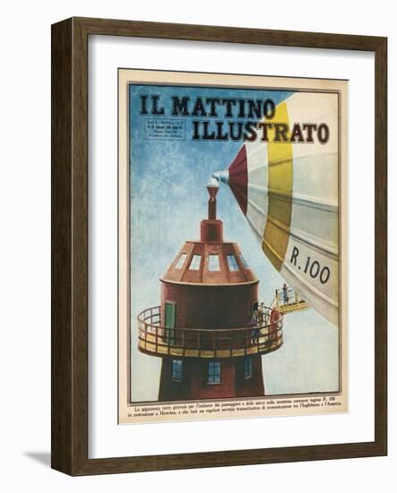 The R.100: Mooring Tower Erected at Howden Yorkshire for R.100s Projected Transatlantic Service-null-Framed Art Print