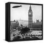 The R101 Passing over the House of Commons, 14th October 1929-null-Framed Stretched Canvas