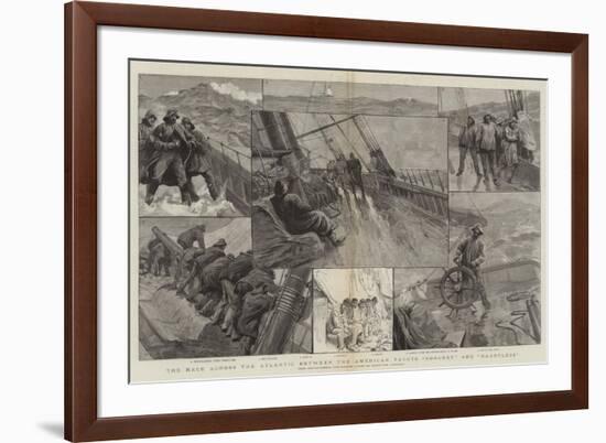 The Race across the Atlantic Between the American Yachts Coronet and Dauntless-null-Framed Giclee Print