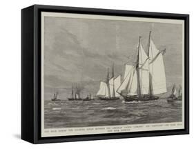 The Race across the Atlantic Ocean Between the American Yachts Coronet and Dauntless-null-Framed Stretched Canvas