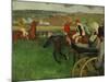 The Race Course: Amateur Jockeys Near a Carriage, 1876-1887-Edgar Degas-Mounted Giclee Print