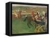 The Race Course, Amateur Jockeys Near a Carriage, circa 1876-87-Edgar Degas-Framed Stretched Canvas