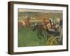 The Race Course, Amateur Jockeys Near a Carriage, circa 1876-87-Edgar Degas-Framed Giclee Print