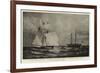 The Race for the America Cup, the Cambria Rounding Sandy Hook-Charles Ricketts-Framed Giclee Print