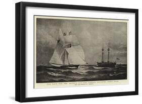 The Race for the America Cup, the Cambria Rounding Sandy Hook-Charles Ricketts-Framed Giclee Print