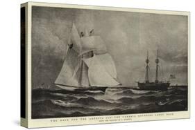 The Race for the America Cup, the Cambria Rounding Sandy Hook-Charles Ricketts-Stretched Canvas