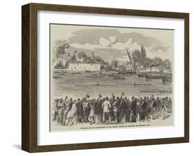 The Race for the Championship of the Thames, Passing the Crabtree-null-Framed Giclee Print