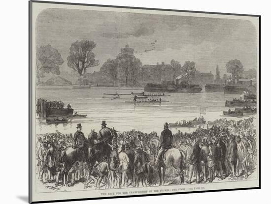 The Race for the Championship of the Thames, the Start-null-Mounted Giclee Print