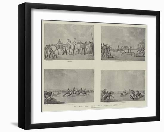 The Race for the Derby a Hundred Years Ago-Thomas Rowlandson-Framed Giclee Print