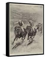 The Race for the St Leger, Defeat of Lord Rosebery's Colt Ladas by Lord Alington's Filly Throstle-Stanley Berkeley-Framed Stretched Canvas