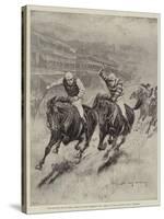 The Race for the St Leger, Defeat of Lord Rosebery's Colt Ladas by Lord Alington's Filly Throstle-Stanley Berkeley-Stretched Canvas