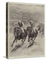 The Race for the St Leger, Defeat of Lord Rosebery's Colt Ladas by Lord Alington's Filly Throstle-Stanley Berkeley-Stretched Canvas