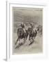 The Race for the St Leger, Defeat of Lord Rosebery's Colt Ladas by Lord Alington's Filly Throstle-Stanley Berkeley-Framed Giclee Print