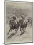 The Race for the St Leger, Defeat of Lord Rosebery's Colt Ladas by Lord Alington's Filly Throstle-Stanley Berkeley-Mounted Giclee Print