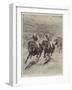 The Race for the St Leger, Defeat of Lord Rosebery's Colt Ladas by Lord Alington's Filly Throstle-Stanley Berkeley-Framed Giclee Print