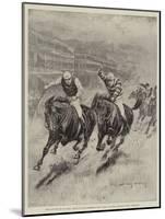 The Race for the St Leger, Defeat of Lord Rosebery's Colt Ladas by Lord Alington's Filly Throstle-Stanley Berkeley-Mounted Giclee Print