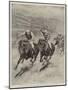 The Race for the St Leger, Defeat of Lord Rosebery's Colt Ladas by Lord Alington's Filly Throstle-Stanley Berkeley-Mounted Giclee Print