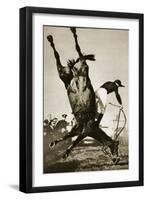 The Racehorse 'Largo' and His Jockey Take a Tumble-null-Framed Giclee Print