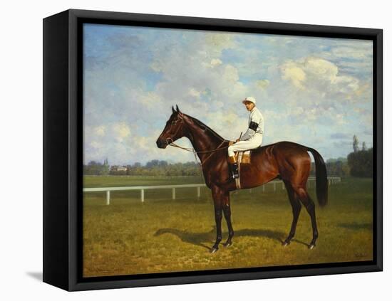 The Racehorse, 'Northeast' with Jockey Up-Emil Adam-Framed Stretched Canvas