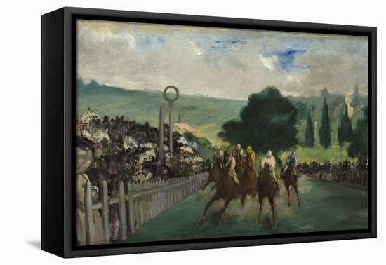 The Races at Longchamp, 1866-Edouard Manet-Framed Stretched Canvas