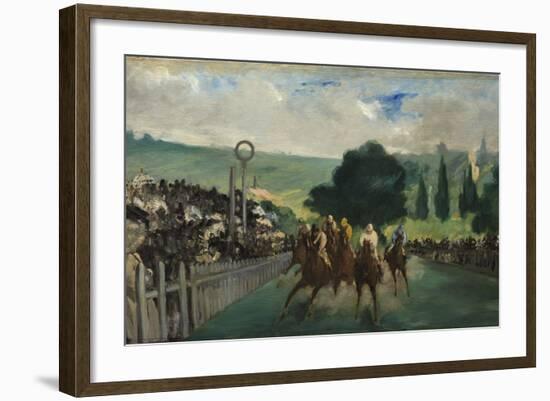 The Races at Longchamp, 1866-Edouard Manet-Framed Giclee Print