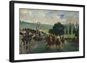 The Races at Longchamp, 1866-Edouard Manet-Framed Giclee Print