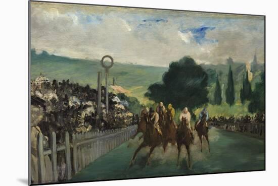 The Races at Longchamp, 1866-Edouard Manet-Mounted Giclee Print