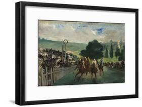 The Races at Longchamp, 1866-Edouard Manet-Framed Giclee Print