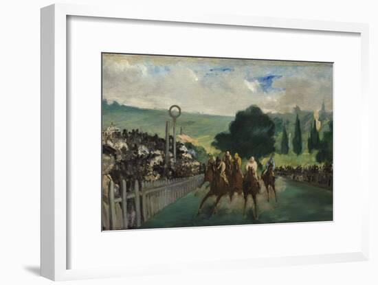 The Races at Longchamp, 1866-Edouard Manet-Framed Giclee Print