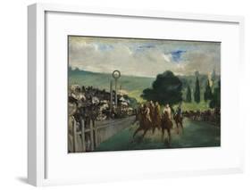 The Races at Longchamp, 1866-Edouard Manet-Framed Giclee Print