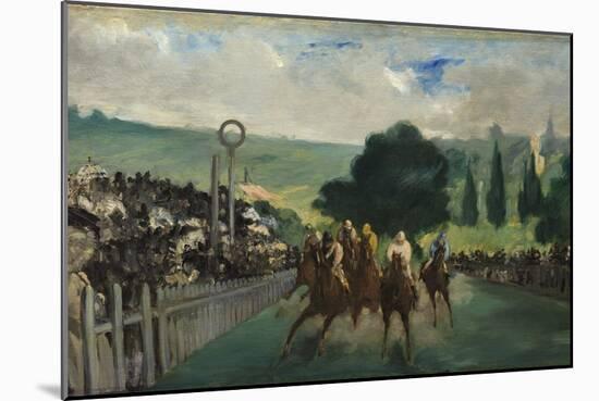 The Races at Longchamp, 1866-Edouard Manet-Mounted Giclee Print