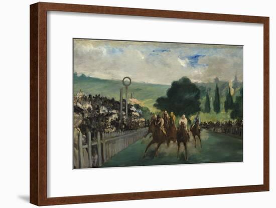 The Races at Longchamp, 1866-Edouard Manet-Framed Giclee Print