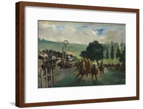 The Races at Longchamp, 1866-Edouard Manet-Framed Giclee Print