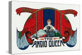 The Radio Queen Brand Cigar Box Label-Lantern Press-Stretched Canvas