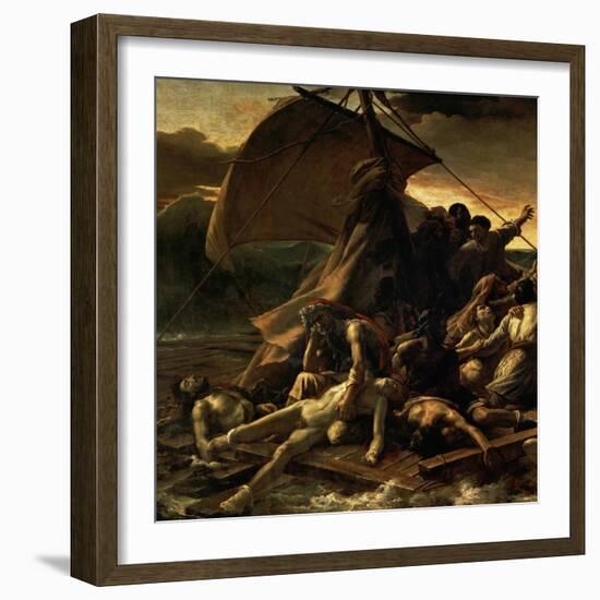 The Raft of the Medusa, Catastrophe in Which Survivors of the Ship Medusa Drifted for 27 Days-Théodore Géricault-Framed Giclee Print